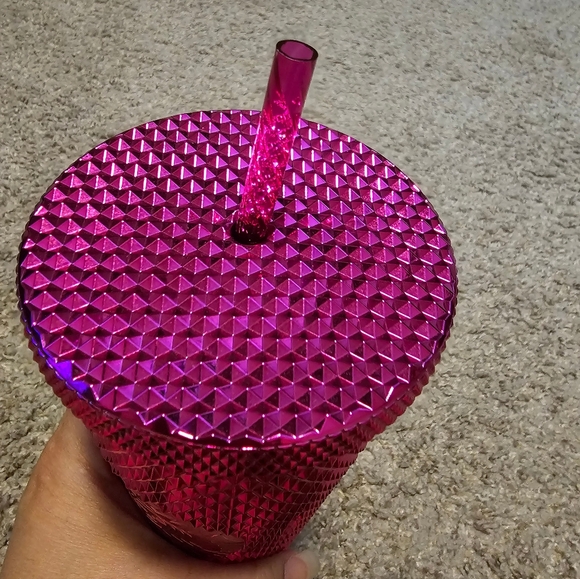 BNWT STARBUCKS VENTI CHROME METALLIC STUDDED TUMBLER - Picture 4 of 7